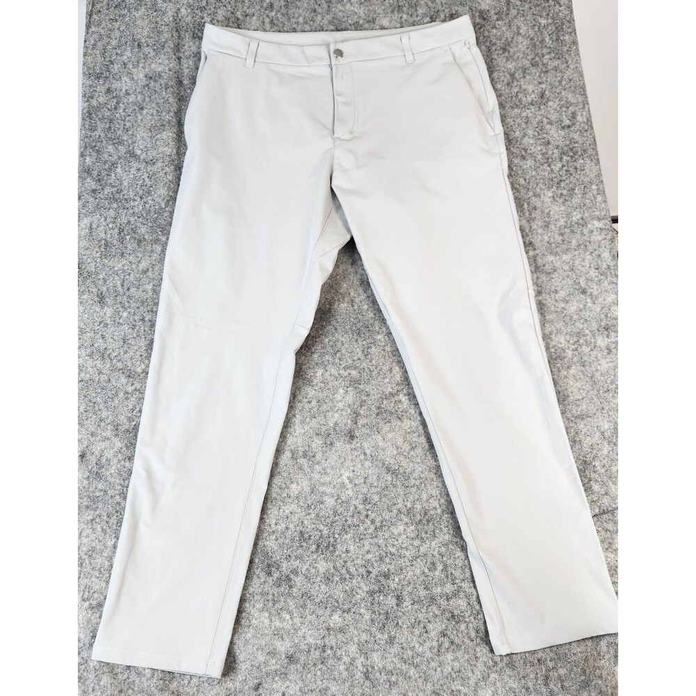 Lululemon Commission Pants Mens Classic Gray Size 38 Stretch Comfort LM5AEXS‎